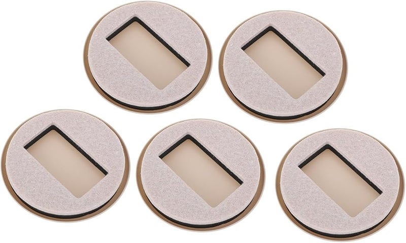 Heavy Duty Furniture Caster Cups 5PCS Non Slip Felt Pads Floor Protectors for Chair Wheels Bed Couch - Image 1